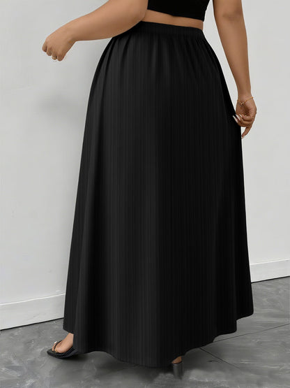 Ruched Maxi Skirt with Pockets