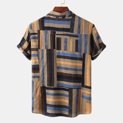 Short Sleeve Button-Down Casual Shirt