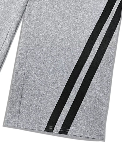 Striped Contrast Wide Leg Pants