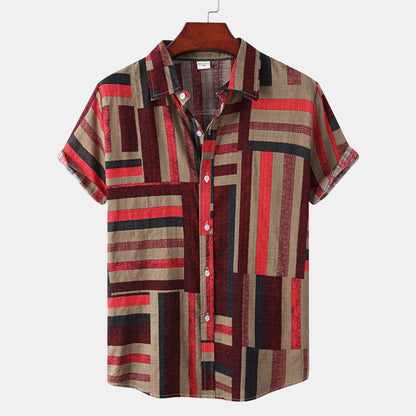 Short Sleeve Button-Down Casual Shirt