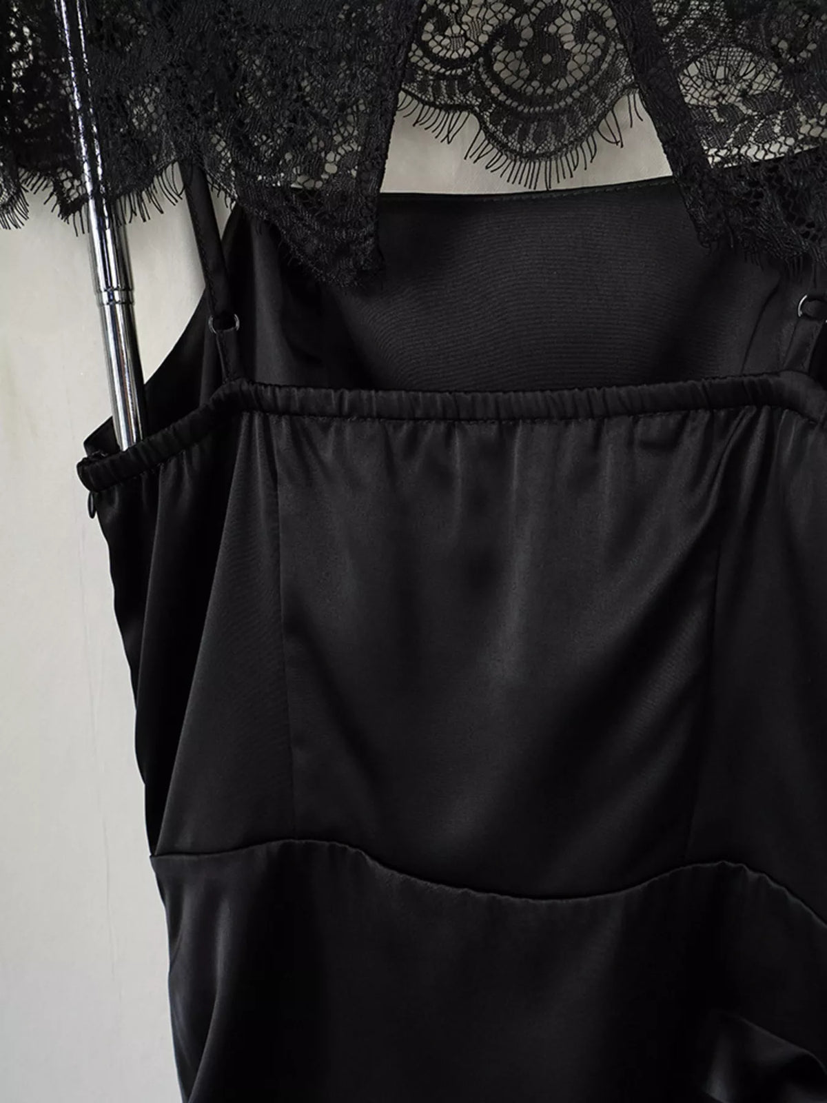 Satin Mini Dress with Lace Detachable Cape