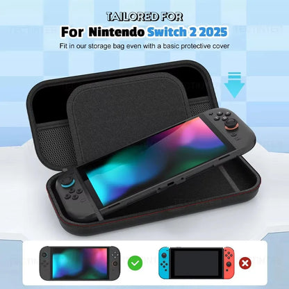 Travel Carrying Case For NS Switch 2 Console EVA Hard Shell Shockproof Storage Bag Protective Bag Pouch for Switch 2 Accessories
