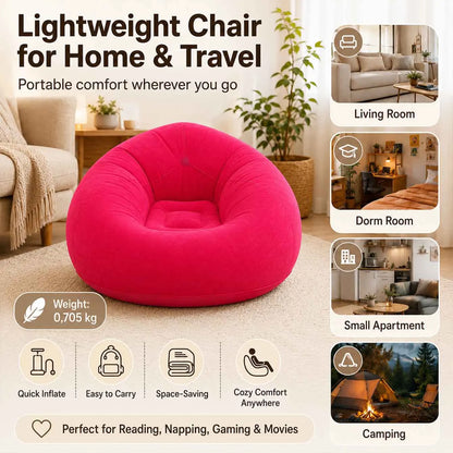 1PC Inflatable Bean Bag Chairs Outdoor Blow Up Camping Chairs