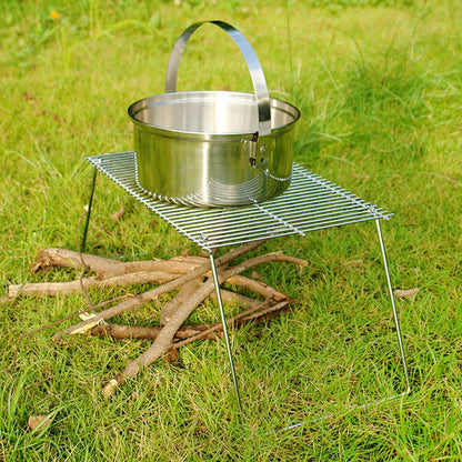 Folding Campfire Grill Baking Rack Drying Roasting Rack Multipurpose Camping Grill for Hunting Outdoor Picnics Fishing Trip