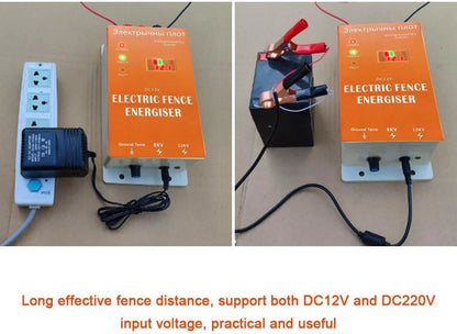 Animal electronic fence energizer 2J electric fence pulser pasture energy controller with alarm