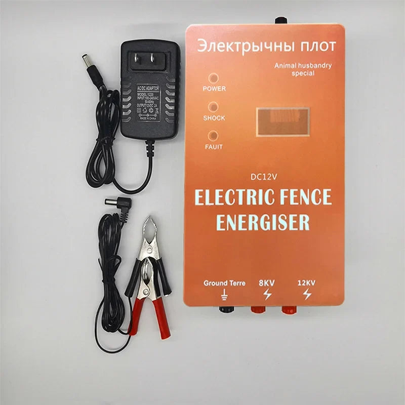 Animal electronic fence energizer 2J electric fence pulser pasture energy controller with alarm