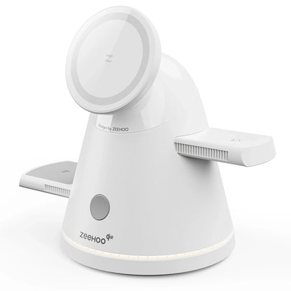 LuminoCore 4-in-1 Wireless Charging Station--White-US Plug