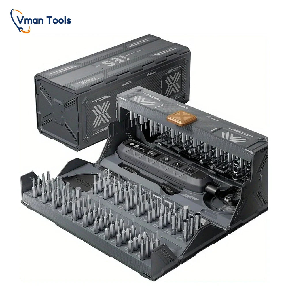 Vman Tools 180 in 1 with Blade Repair Tool Precision Magnetic Screwdriver Set with Tool Box Kit Electric Screwdriver Set