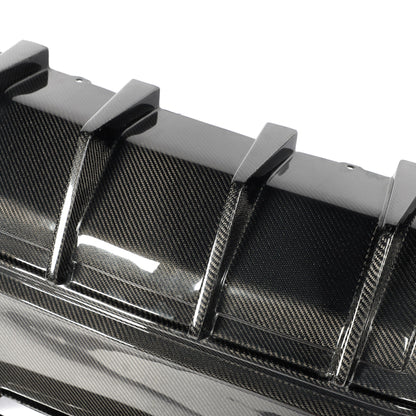 2016-2018 Camaro RS/SS/ZL1 Gloss Double Sided Carbon Fiber Rear Bumper w/Rear Diffuser Quad Tips 1pc