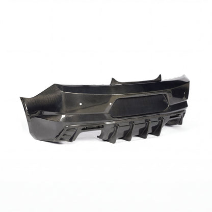 2016-2018 Camaro RS/SS/ZL1 Gloss Double Sided Carbon Fiber Rear Bumper w/Rear Diffuser Quad Tips 1pc