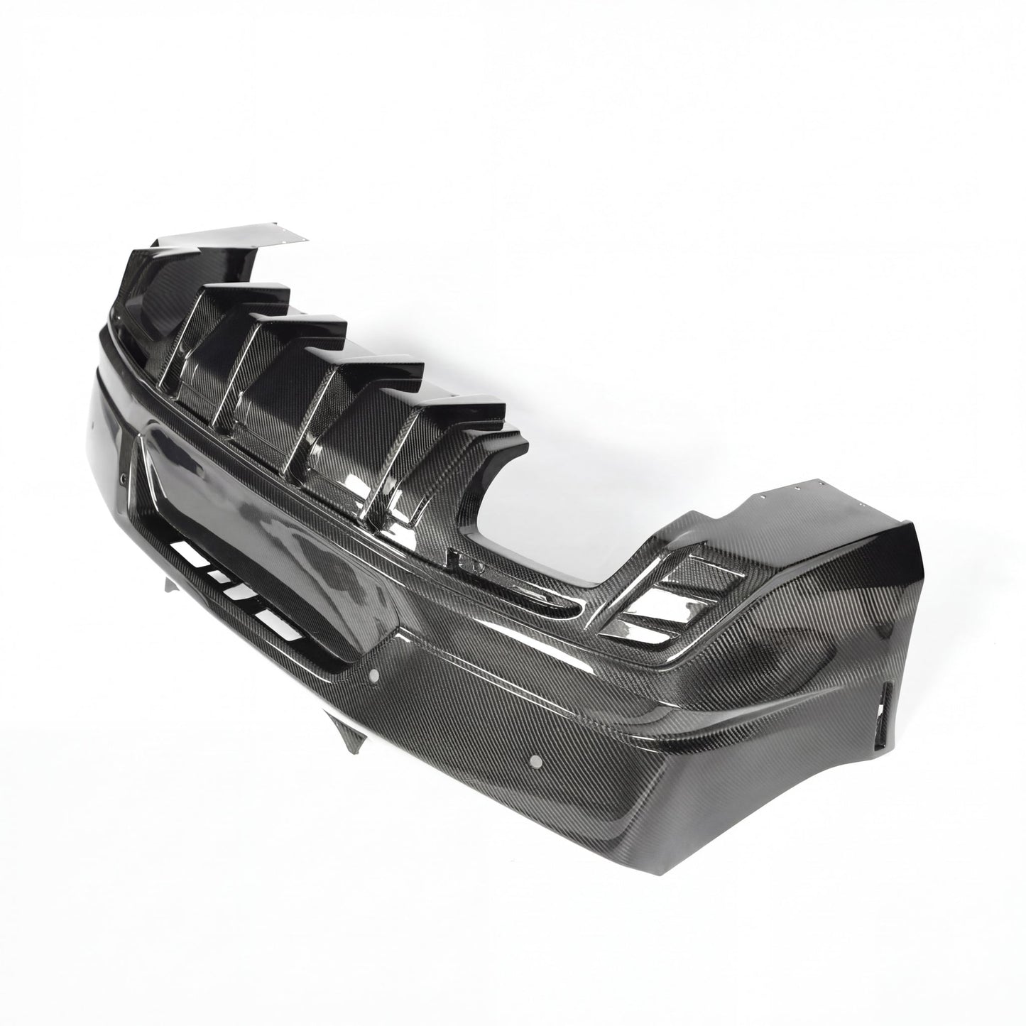 2016-2018 Camaro RS/SS/ZL1 Gloss Double Sided Carbon Fiber Rear Bumper w/Rear Diffuser Quad Tips 1pc