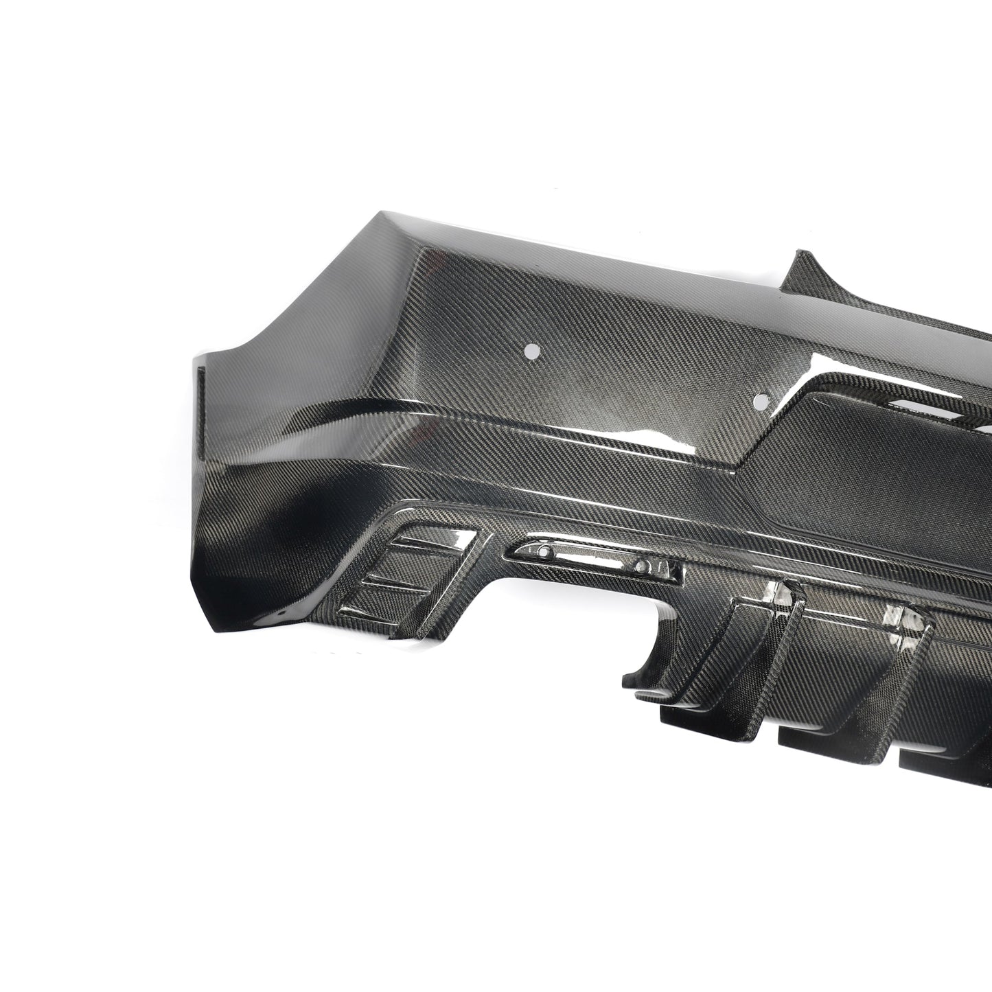 2016-2018 Camaro RS/SS/ZL1 Gloss Double Sided Carbon Fiber Rear Bumper w/Rear Diffuser Quad Tips 1pc