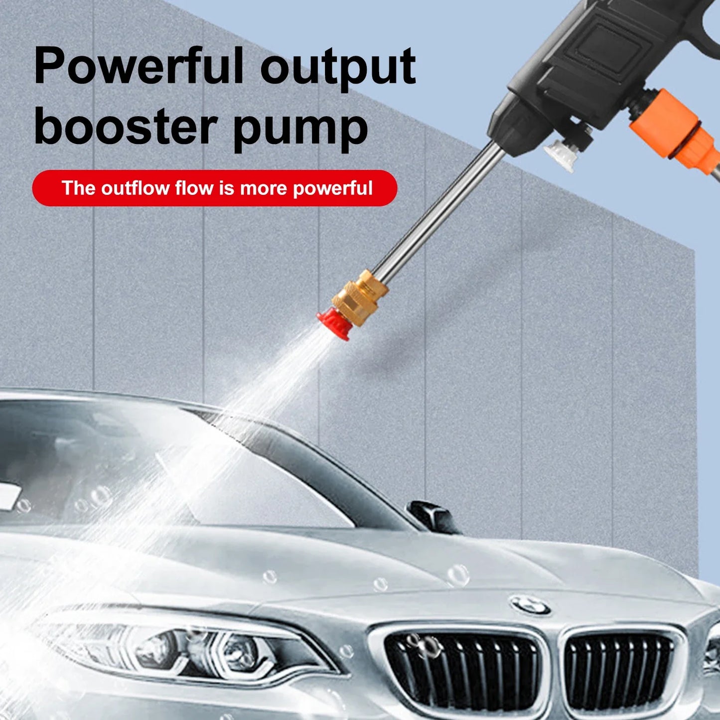 1500W 40-50 Bar Cordless High Pressure Cleaner Washer Spray Water Gun Car Wash Pressure Water Cleaning Machine for Car Garden