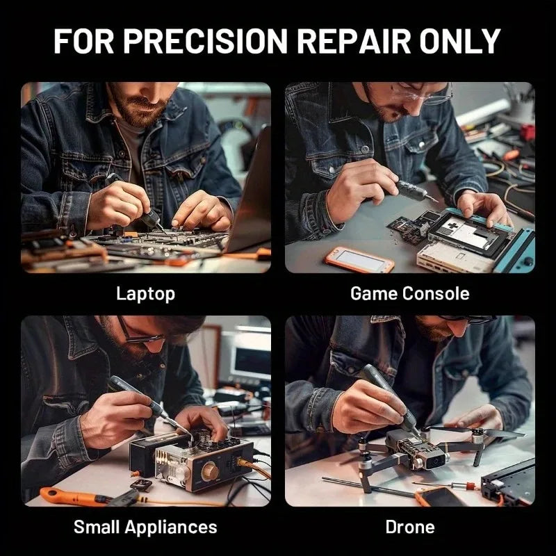 VMAN TOOLS 180 in 1 Precision Screwdriver Set Repair Tool Set Magnetic Electrical Lithium Battery Rechargeable Screwdriver