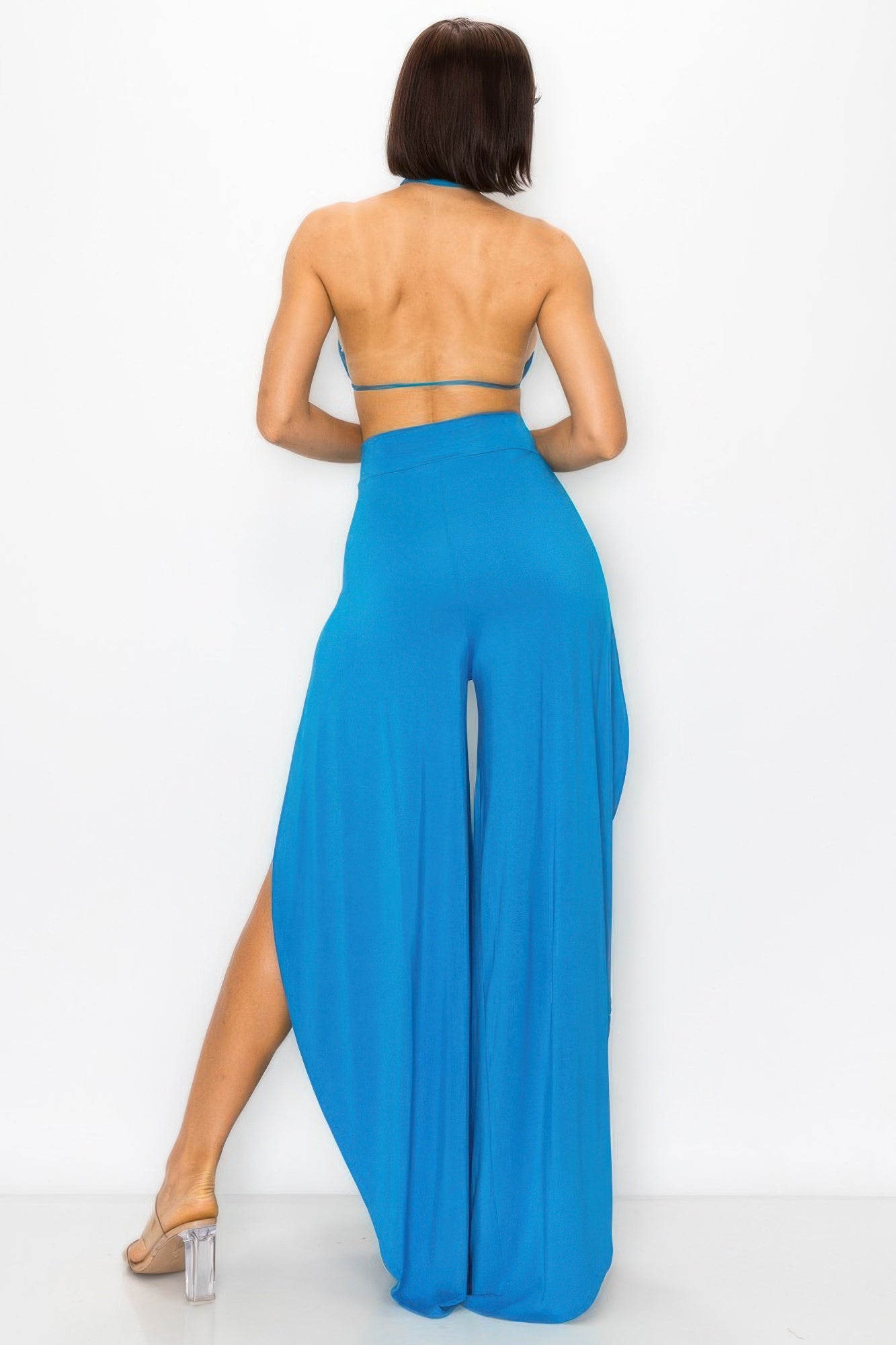 Modal 2 Piece Set, Bra And Side Slit Pant