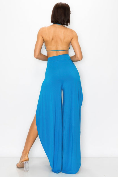 Modal 2 Piece Set, Bra And Side Slit Pant