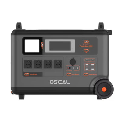 EU Stock PowerMax 6000 Portable Power Station 6000w 57600kWh 120V/240V Dual Voltage Smart APP Control Rugged Oscal Powermax 6000