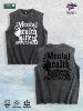 Mental Health Matters Graphic Washed Vest US Warehouse 3 Colors Cotton Tank