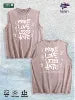 MORE LOVE LESS HATE Graphic Washed Vest US Warehouse 3 Colors Cotton Tank