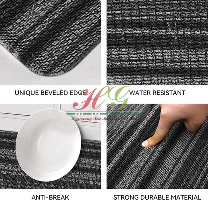 Wholesale PVC Anti Fatigue Kitchen Floor Mat Waterproof Non Slip Coral Velvet Washable Rug