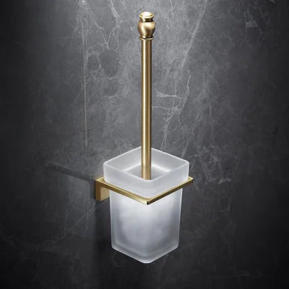 Bathroom Accessories Bathroom Shelf Towel Rack Paper holder Toilet Brush Holder Towel Ranger Brushed Gold Brass Bath Hardware