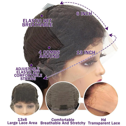 Raw Indian Deep Wave Curly Wig 13x6 Glueless HD Full Lace Front Wig , Natural Human Hair Lace Frontal Wigs for Black Women