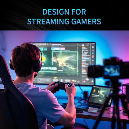 FEELWORLD C4K HDMI Video Capture Card with 4K60 Support VRR Plug and Play for Gaming Streaming Conference