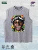 ESTAR 2024 Graphic Washed Vest US Warehouse 3 Colors Cotton Tank