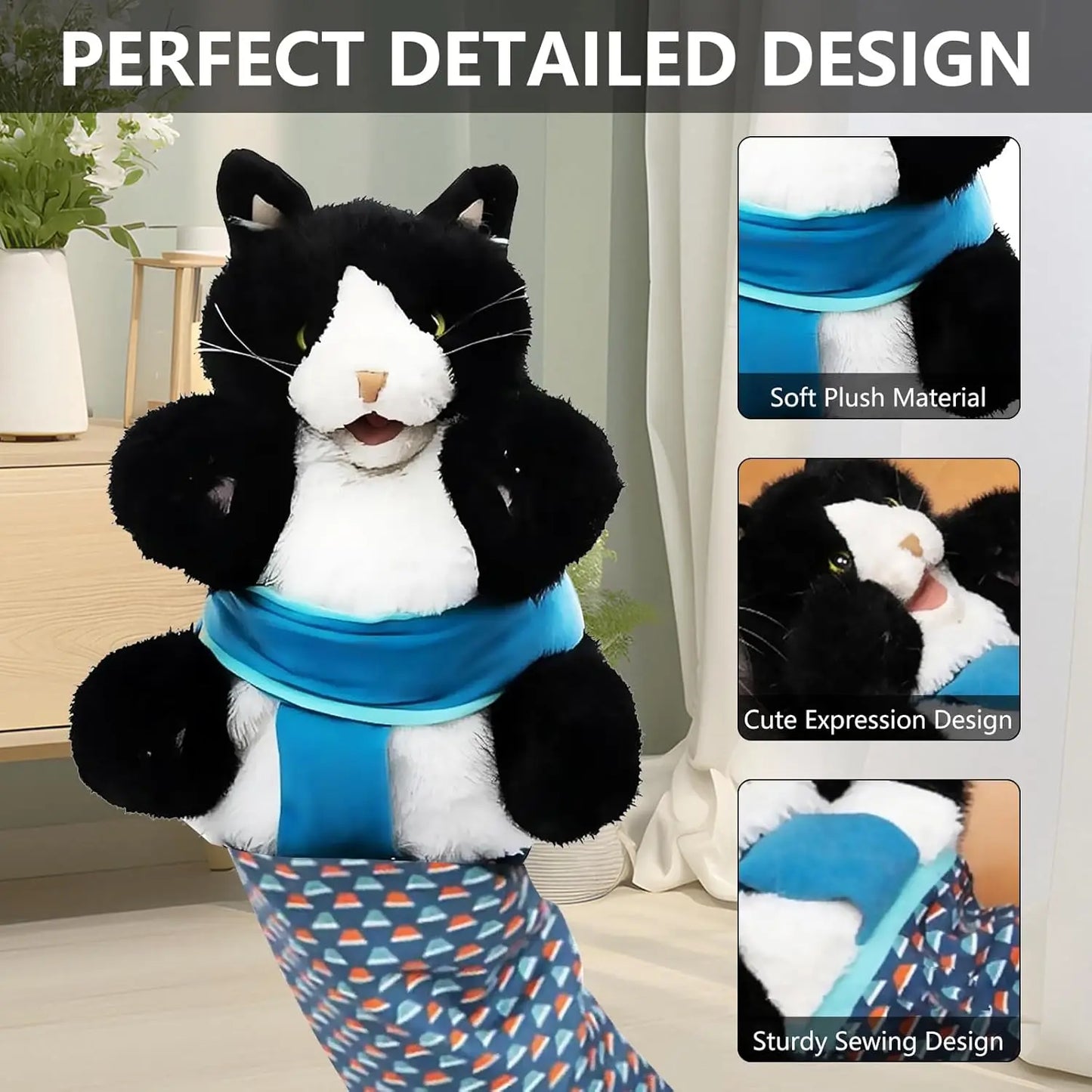 Cats Puppet Wrestler, Cat Wrestling Toy Puppet, Cat Antarcking Wrestler Glove, Hand Puppet with Tough Padding