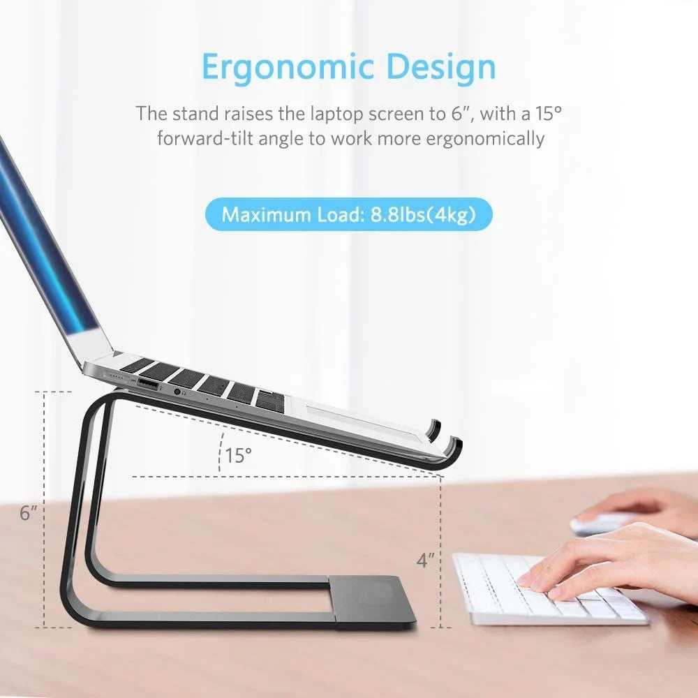 Jomaa Laptop Stand Ergonomic Aluminum Laptop Mount Computer Stand Detachable Laptop Riser Notebook Holder Stand Compatible