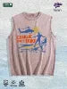 Charlie Don't Surf Graphic Washed Vest US Warehouse 3 Colors Cotton Tank