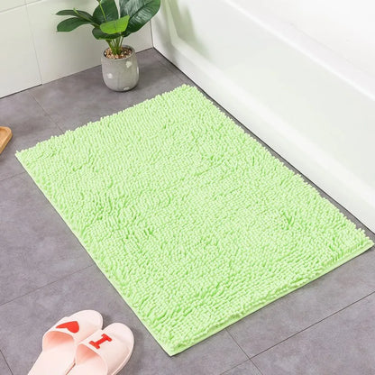 Nordic Style Soft Plush Chenille Non Slip Bathroom Bath Mat  Water Absorption Floor Door Mat Toilet Rug Home Decoration Carpet