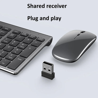 Bluetooth 5.0 2.4G Wireless Keyboard and Mouse Combo Mini Multimedia Keyboard Mouse Set for Laptop PC TV iPad Macbook Android