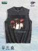 COURAGE Fearless Graphic Washed Vest US Warehouse 3 Colors Cotton Tank