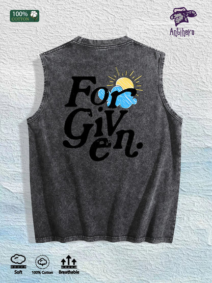 For Given Graphic Washed Vest US Warehouse 3 Colors Cotton Tank