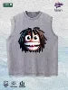 Cartoon Dreadlocks Character Graphic Washed Vest US Warehouse 3 Colors Cotton Tank