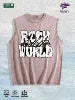 RICH WORLD CLUB Graphic Washed Vest US Warehouse 3 Colors Cotton Tank