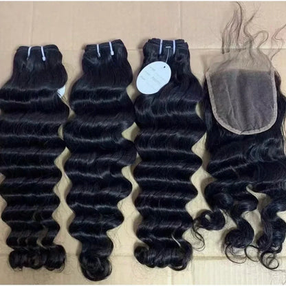 Cheap Quality Burmese Curly Raw Human Hair Bundles for Braids Water Natural Wave