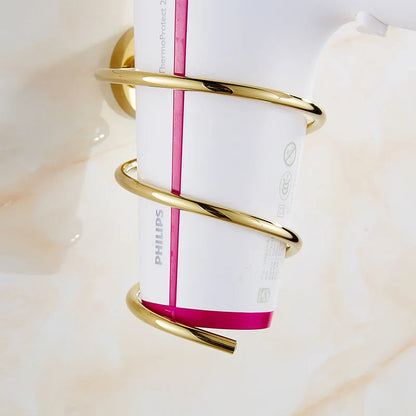Luxury Shower Bathroom Accessories Set, Towel Ring, Paper Holder, Coat Hook, Toilet Brush, Polished Gold, Bath Hardware