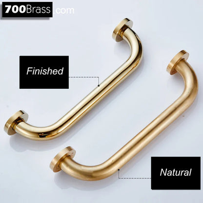 Luxury Shower Bathroom Accessories Set, Towel Ring, Paper Holder, Coat Hook, Toilet Brush, Polished Gold, Bath Hardware