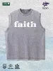 Faith Graphic Washed Vest US Warehouse 3 Colors Cotton Tank