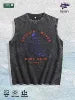 Unique Celebrity - Inspired Graphic Washed Vest US Warehouse 3 Colors Cotton Tank