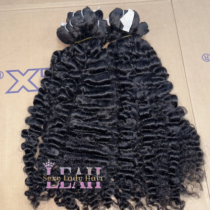 100% Unprocessed Raw Human Curly Hair Extensions Raw Wave Weft Bundles Vietnamese Burmese Curly for Party