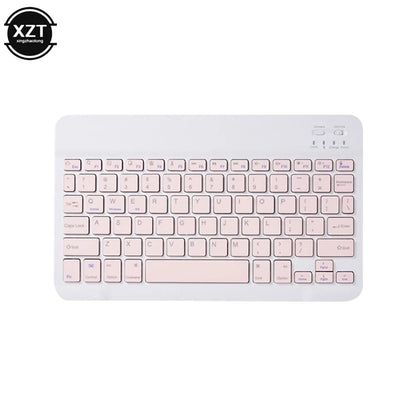 Mini Bluetooth-compatible Keyboard Wireless Keyboard For Computer Phone  English Russian Rechargable Keyboard For Ipad Tablet PC