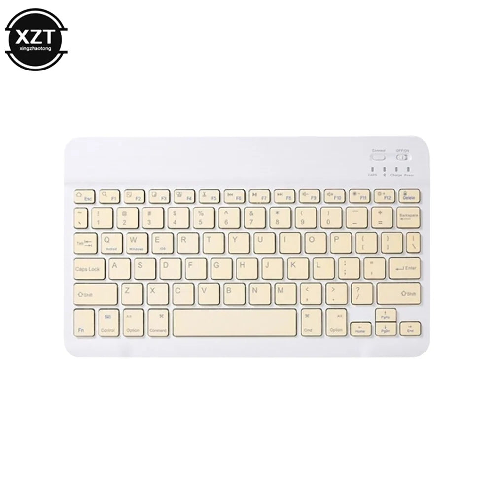 Mini Bluetooth-compatible Keyboard Wireless Keyboard For Computer Phone  English Russian Rechargable Keyboard For Ipad Tablet PC