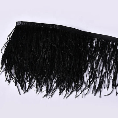 High Quality Ostrich Feather Trim 10-15cm Colorful Dyed Pattern Fast Delivery Time