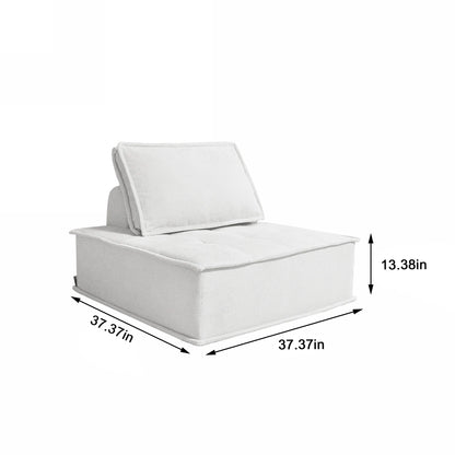 Modern Minimalist Modular Sofa Extremely Simple Tofu Block Design Sponge Small Apartment Living Room Set( Set of 2)