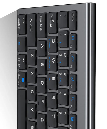 Bluetooth 5.0 2.4G Wireless Keyboard and Mouse Combo Mini Multimedia Keyboard Mouse Set for Laptop PC TV iPad Macbook Android