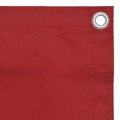 VidaXL W2B Balcony Screen 35.4x157.5 Inch Red Oxford Fabric Sun Shelter