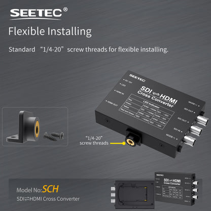 SEETEC SDI/HDMI Cross Converter Broadcast Converters Design Broadcast Quality Use Anywhere SDI to HDMI and HDMI to SDI Multiple